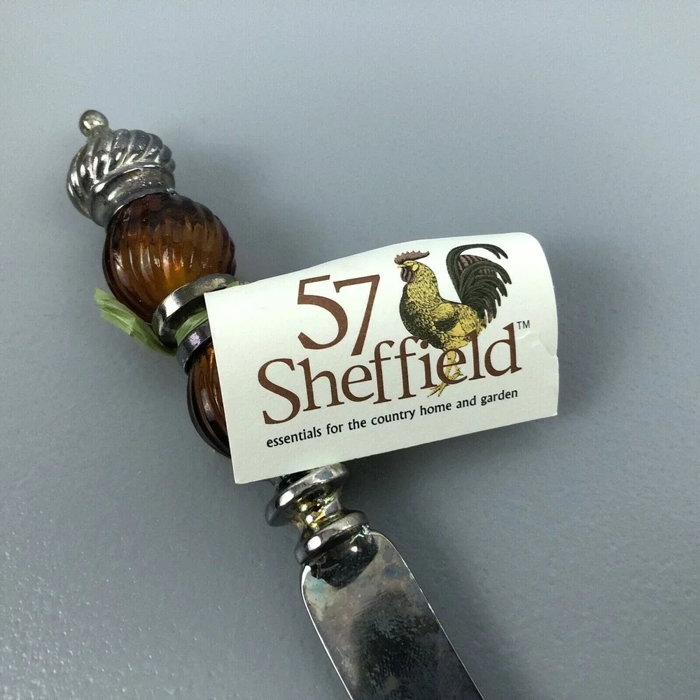 57 Sheffield Ornate Cheese Spreader Knife Country Home & Garden Style‎